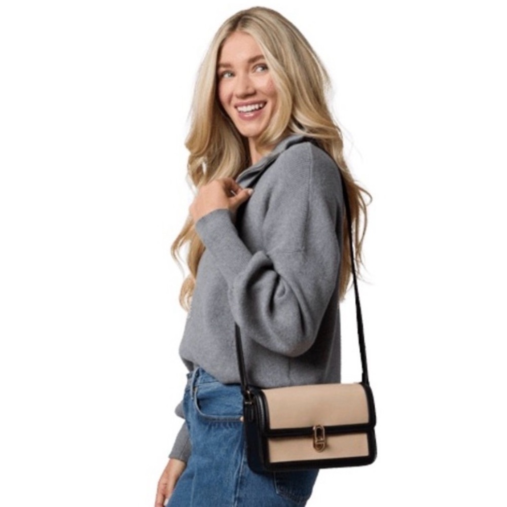 Jules Kae Mia Crossbody Bag - Cream and Black
